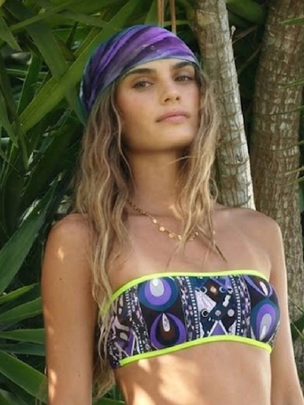 Pucci Printed Bandeau Bikini Top_S